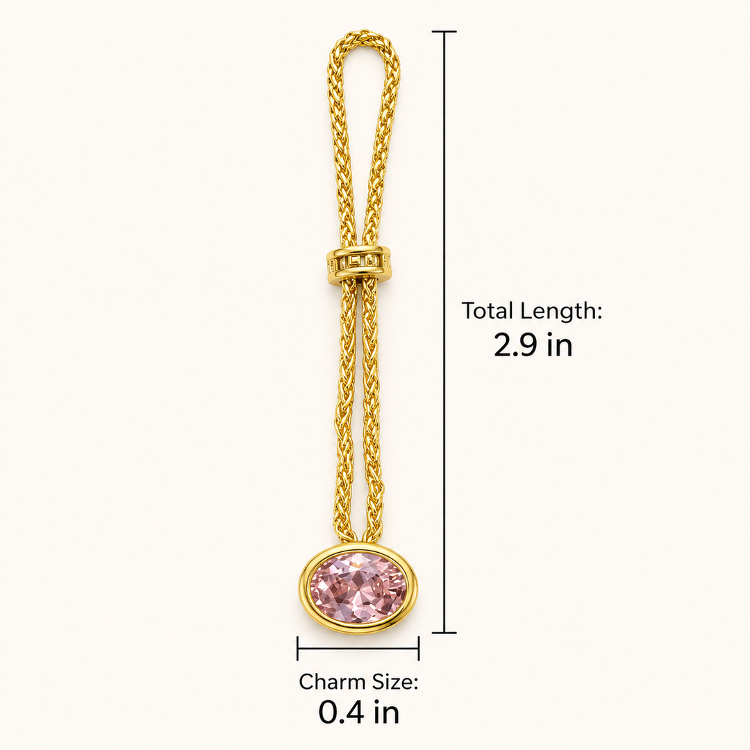 Blush Oval Gemstone Adjustable Ring