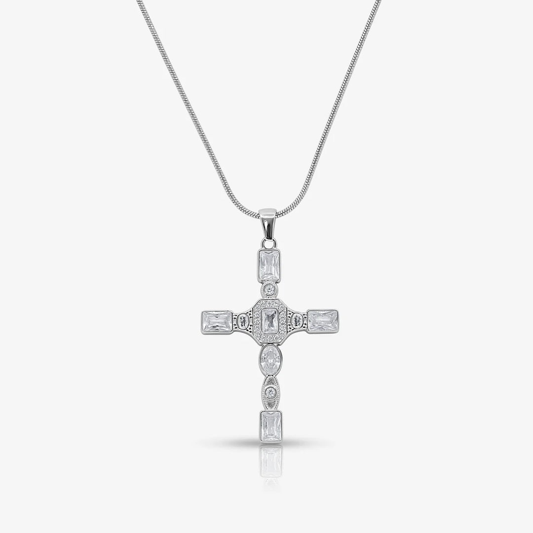 Crystal Cross Pendant Necklace