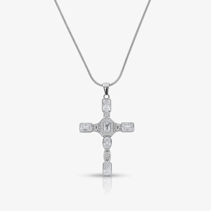 Crystal Cross Pendant Necklace