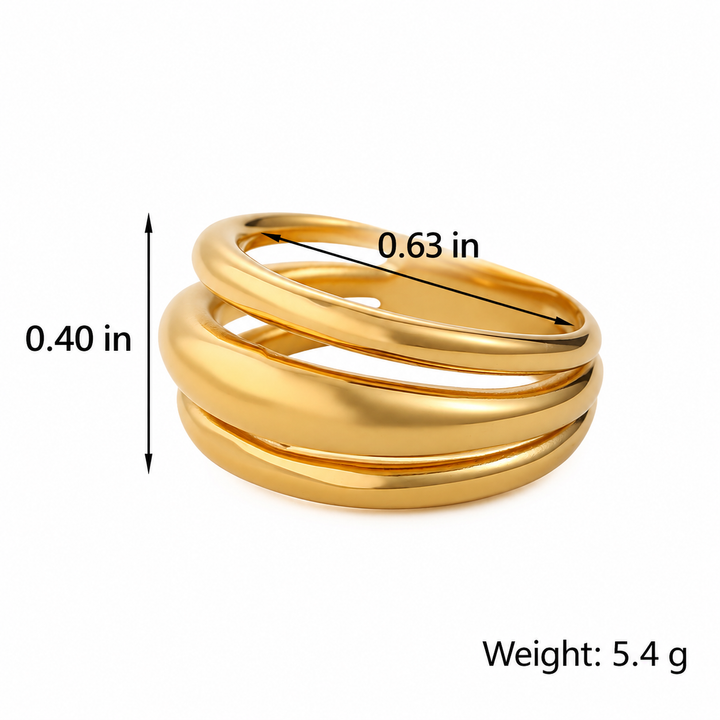 Spiral Infinity Statement Ring