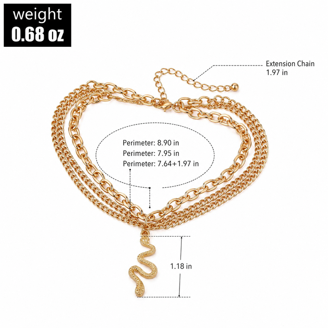 Snake Layered Anklet