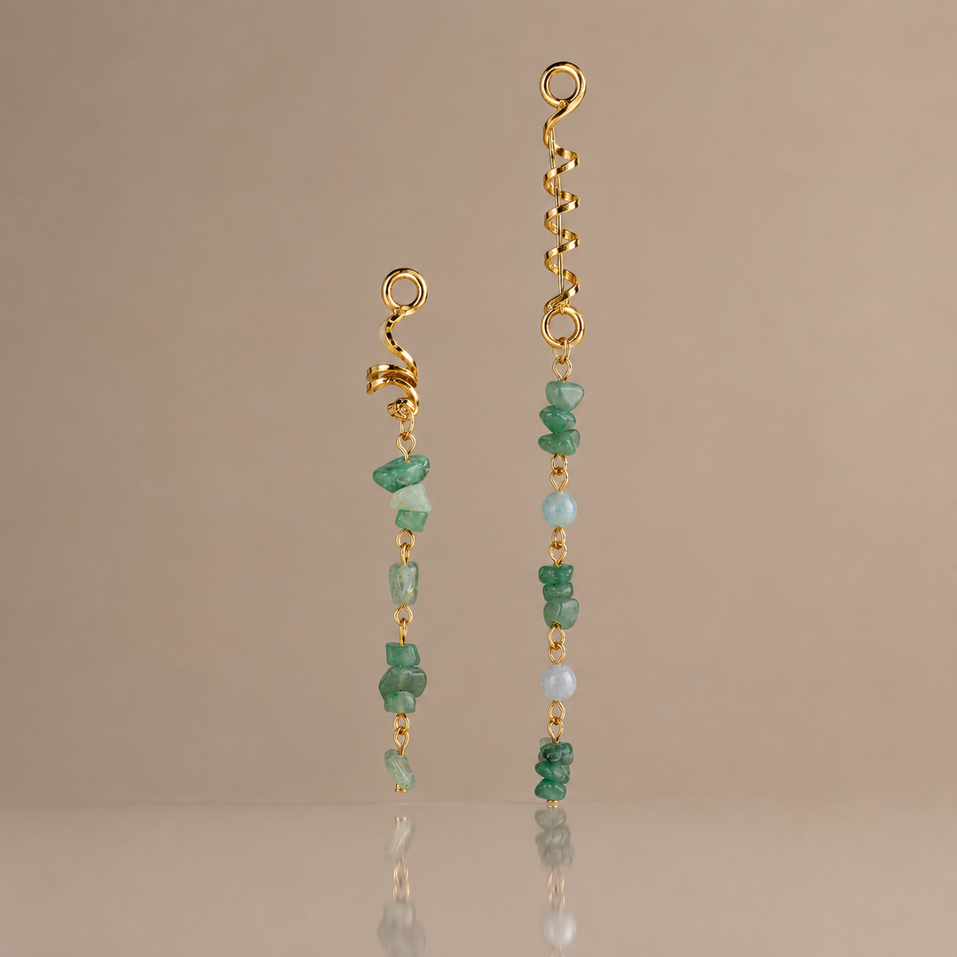 Emerald Bohemian Hair Chain