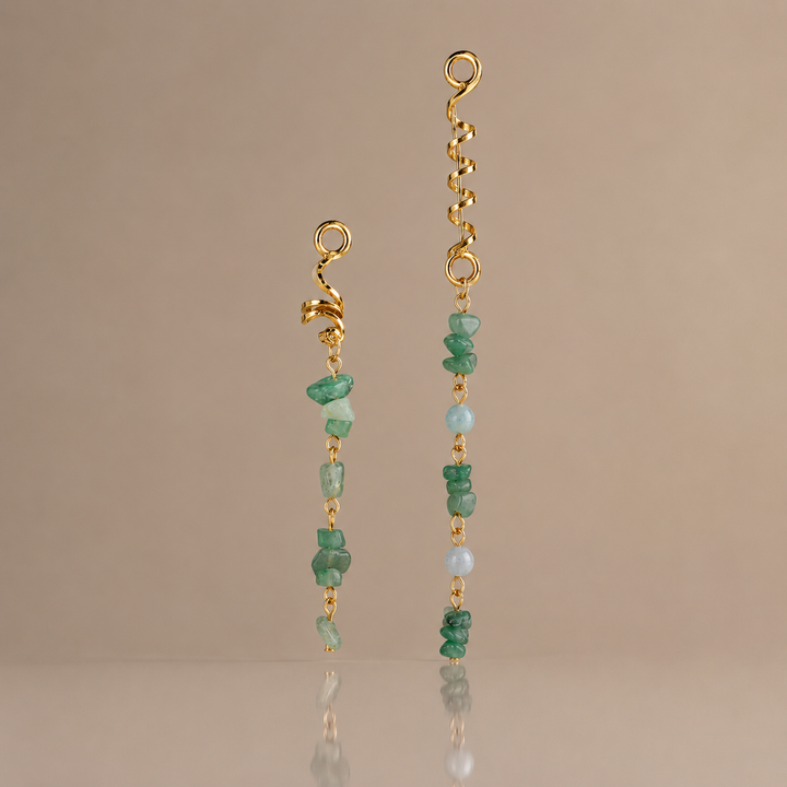 Emerald Bohemian Hair Chain