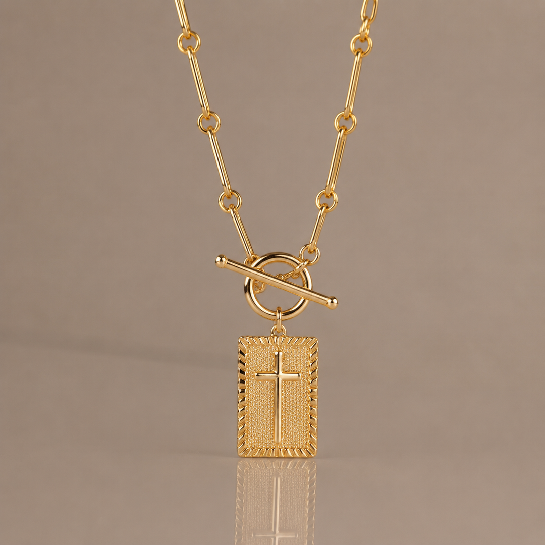 Cross Toggle Pendant Necklace