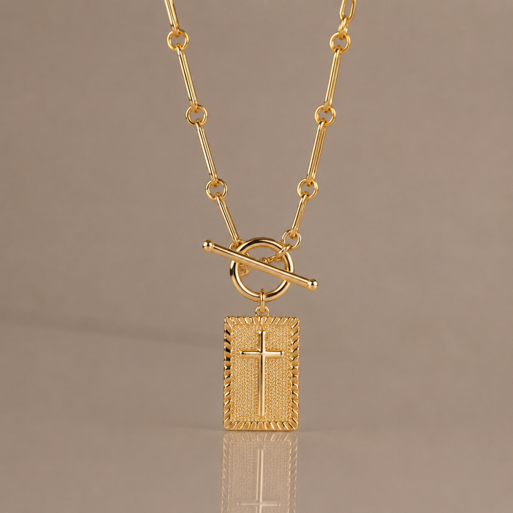 Cross Toggle Pendant Necklace