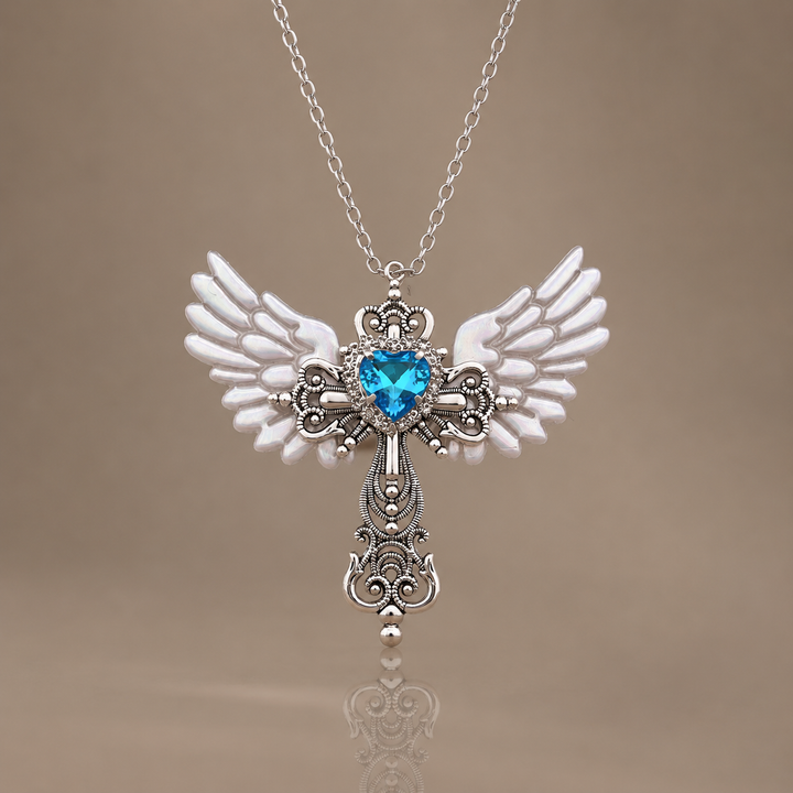 Winged Heart Pendant Necklace