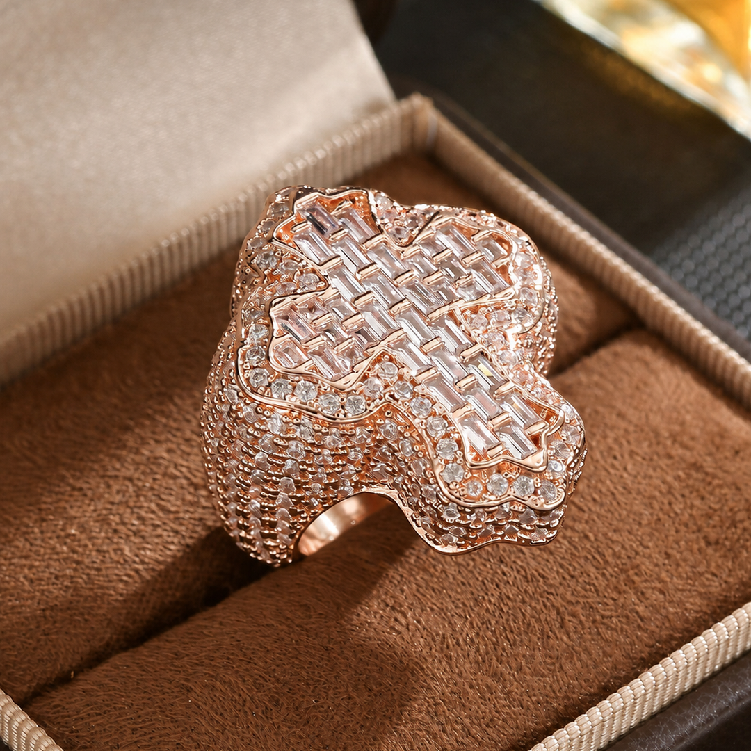 Celestial Cross Pavé Ring