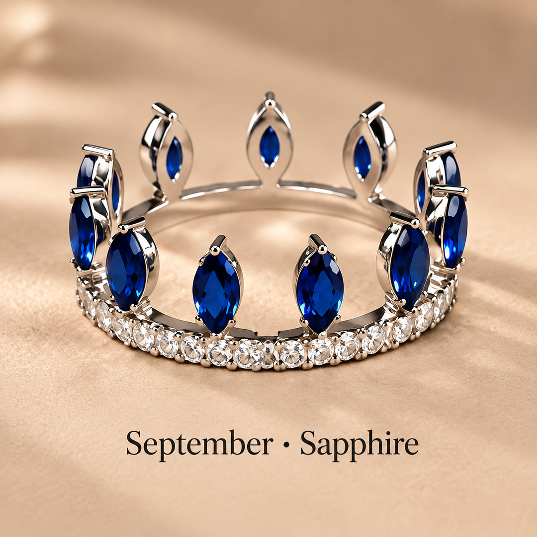 Convertible Birthstone Crown Ring