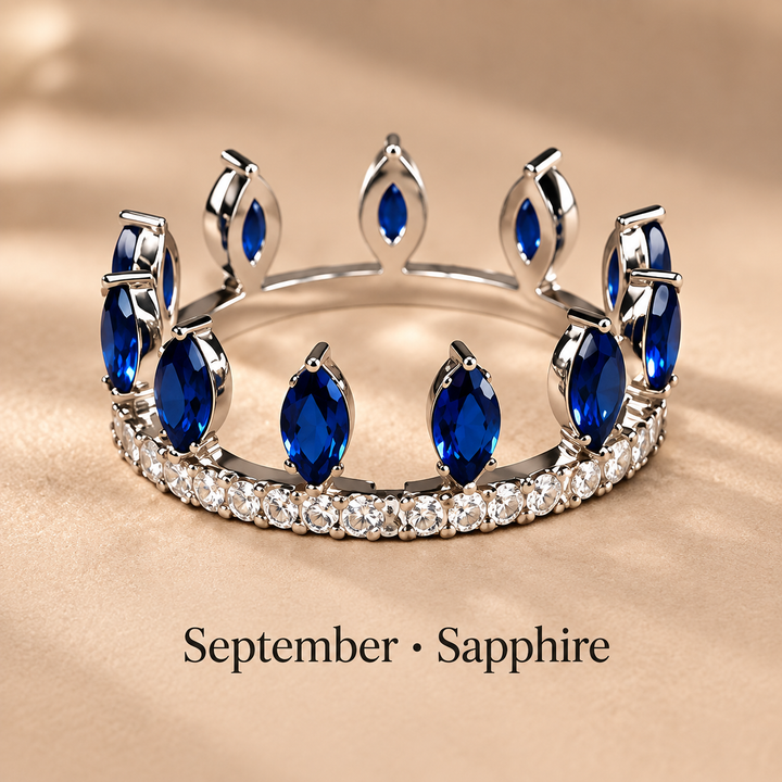 Convertible Birthstone Crown Ring