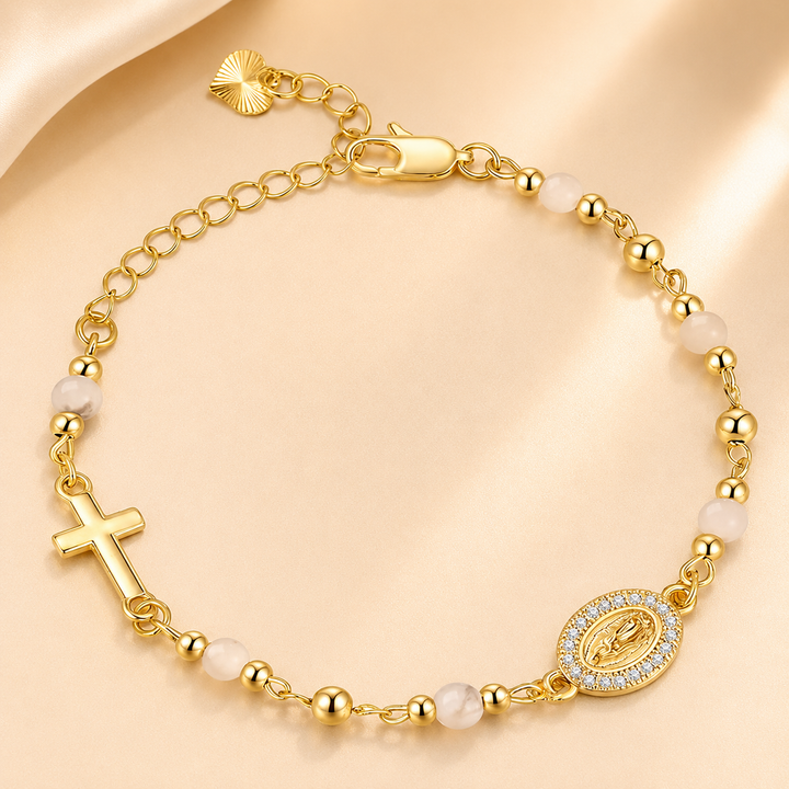 Cross Charm Beaded Bracelet