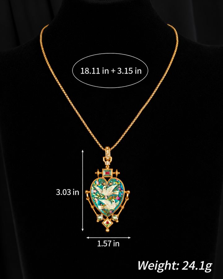 Vintage Dove Heart Jewelry Set