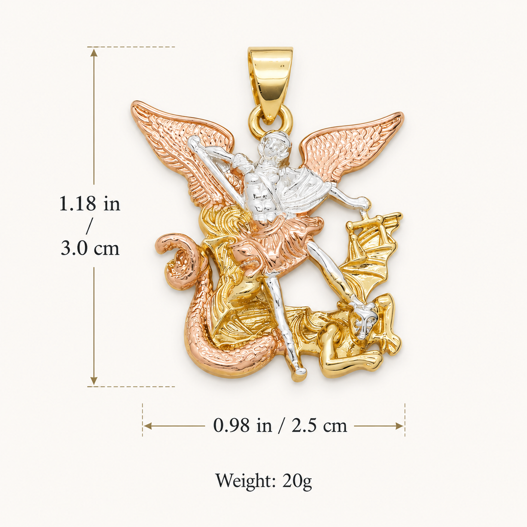 Saint Michael Guardian Pendant Necklace