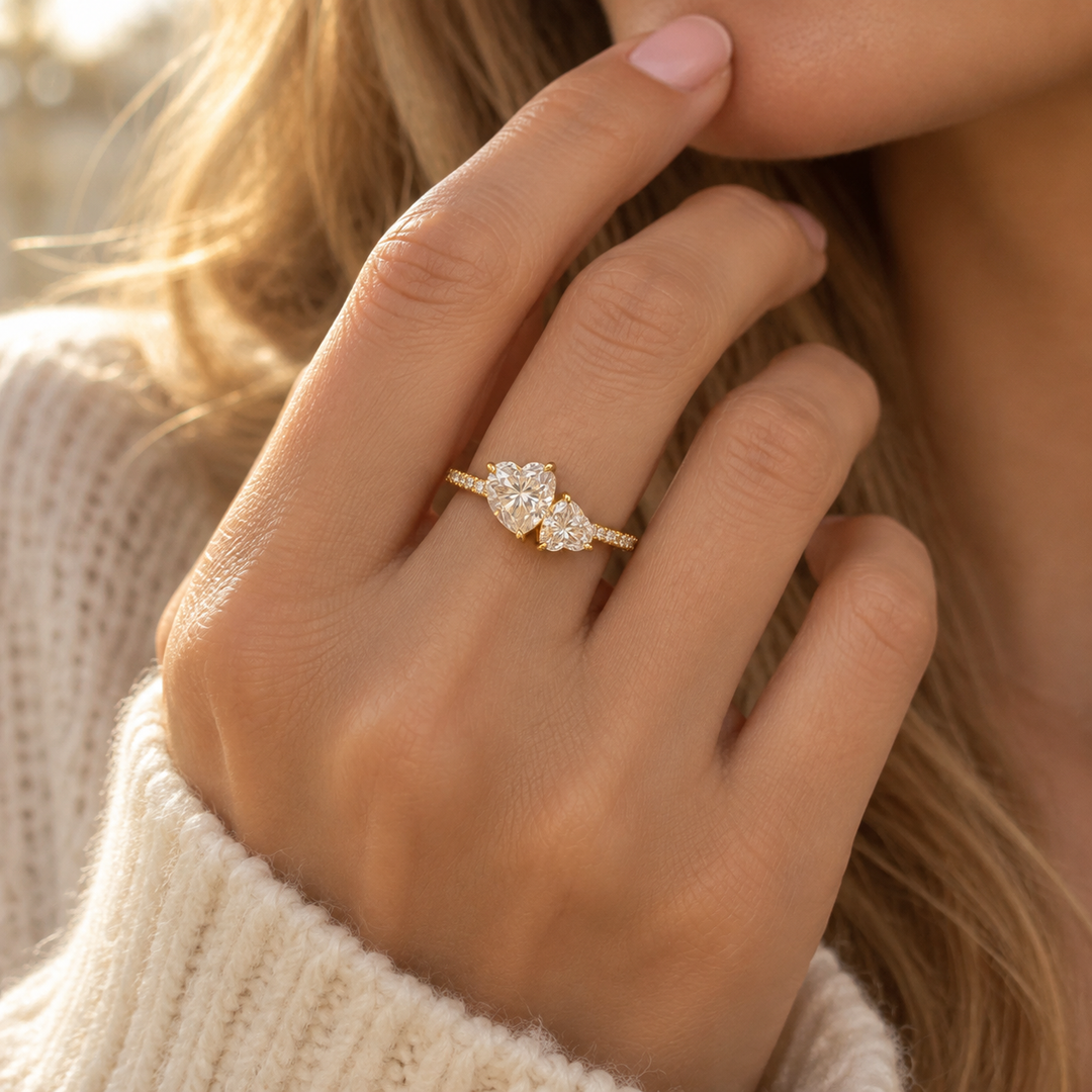 Toi et Moi Zircon Ring