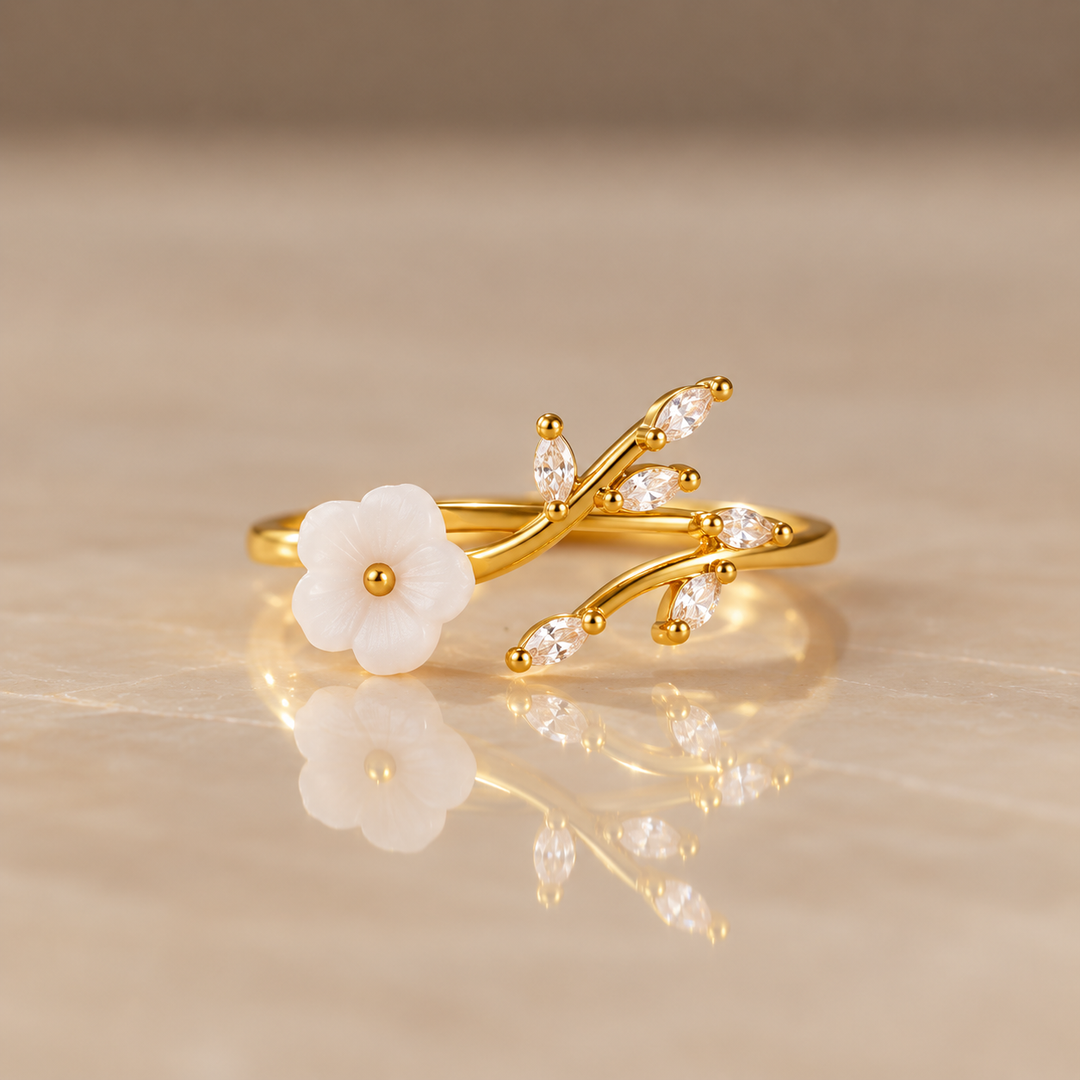 Floral Vine Open Ring