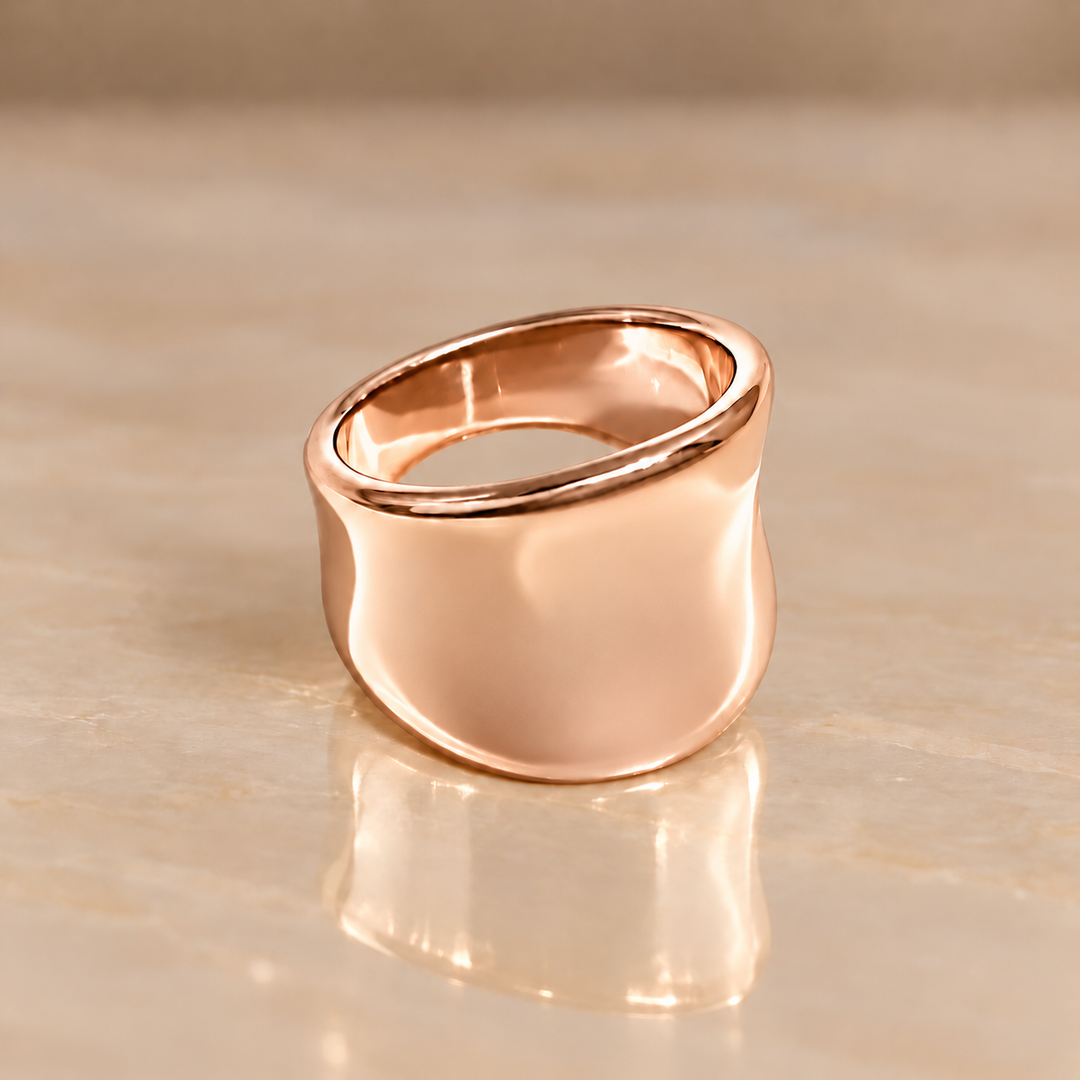 Sculptural Wave Statement Ring