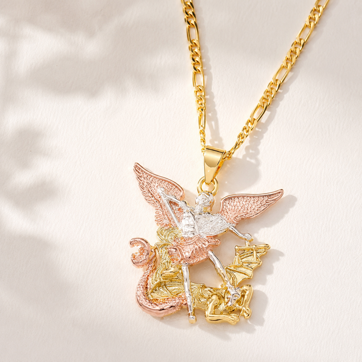 Saint Michael Guardian Pendant Necklace