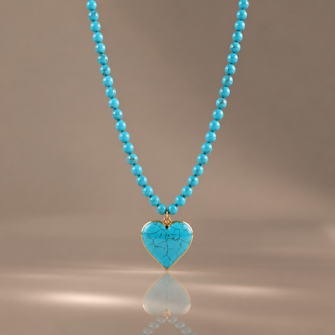 Turquoise Heart Pendant Necklace