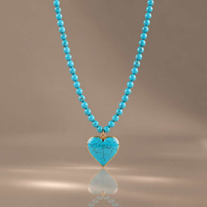 Turquoise Heart Pendant Necklace