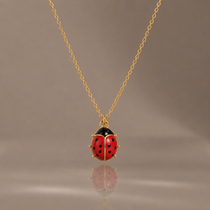 Red Ladybug Pendant Necklace