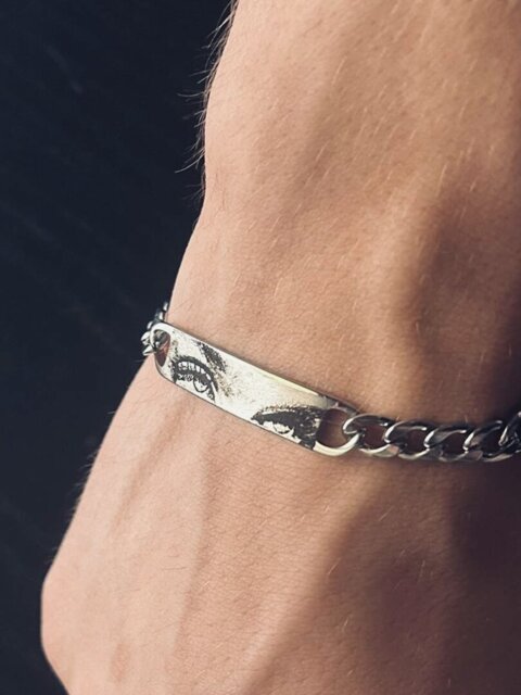 Engraved Chain Bracelet