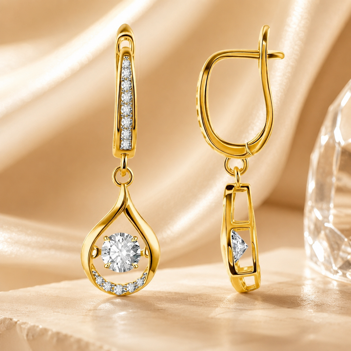 Teardrop Zircon Drop Earrings