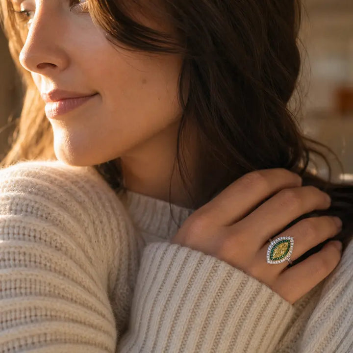 Regal Halo Open Ring