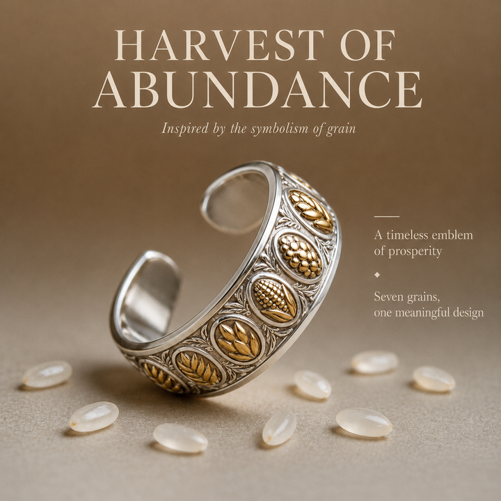 Vintage Harvest Embossed Cuff Bracelet
