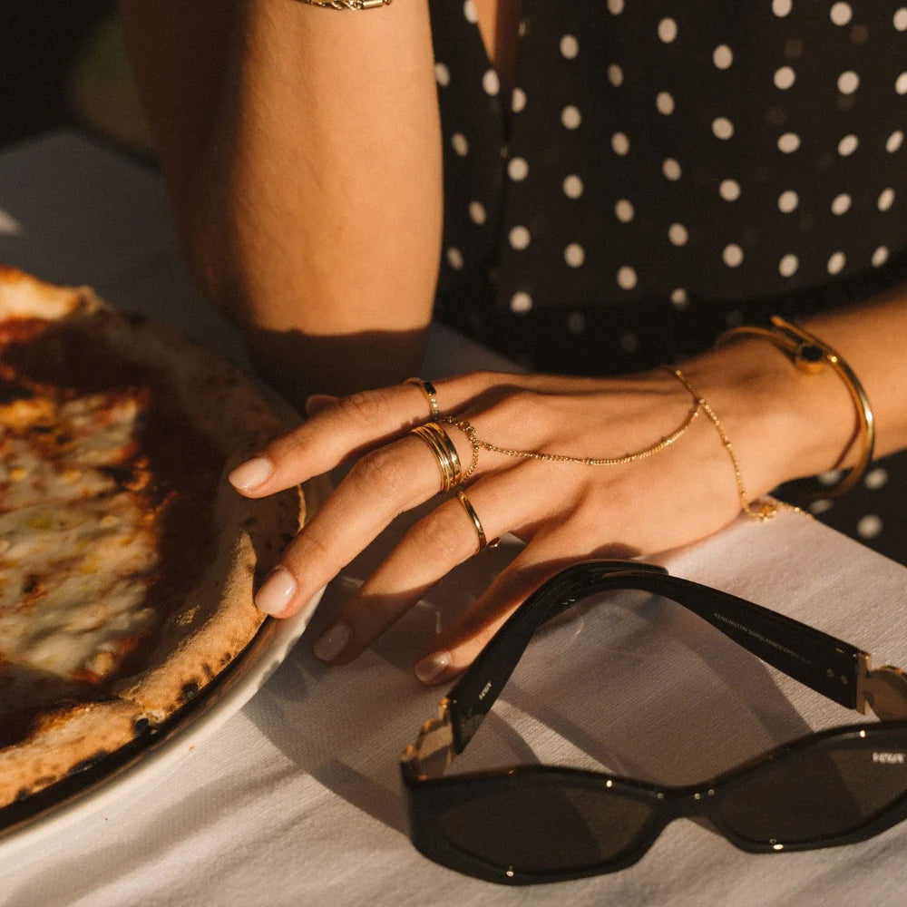 Gold Hand Chain Bracelet Ring