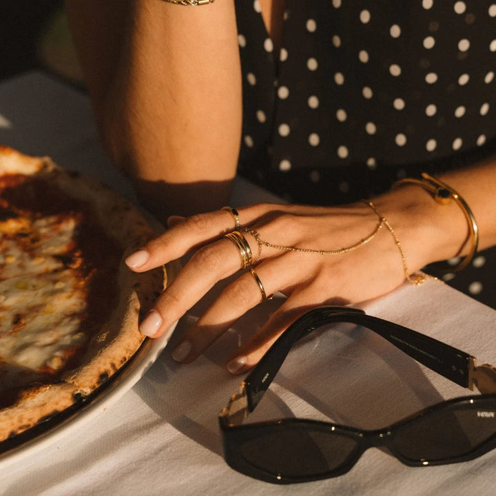 Gold Hand Chain Bracelet Ring