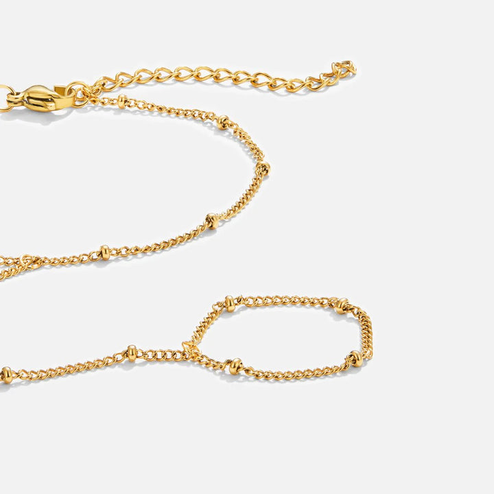 Gold Hand Chain Bracelet Ring