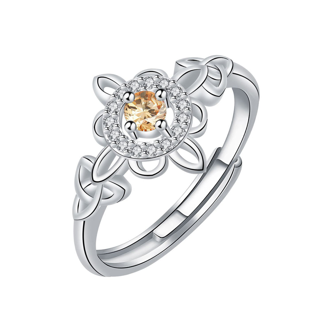 Eternal Celtic Knot Birthstone Ring