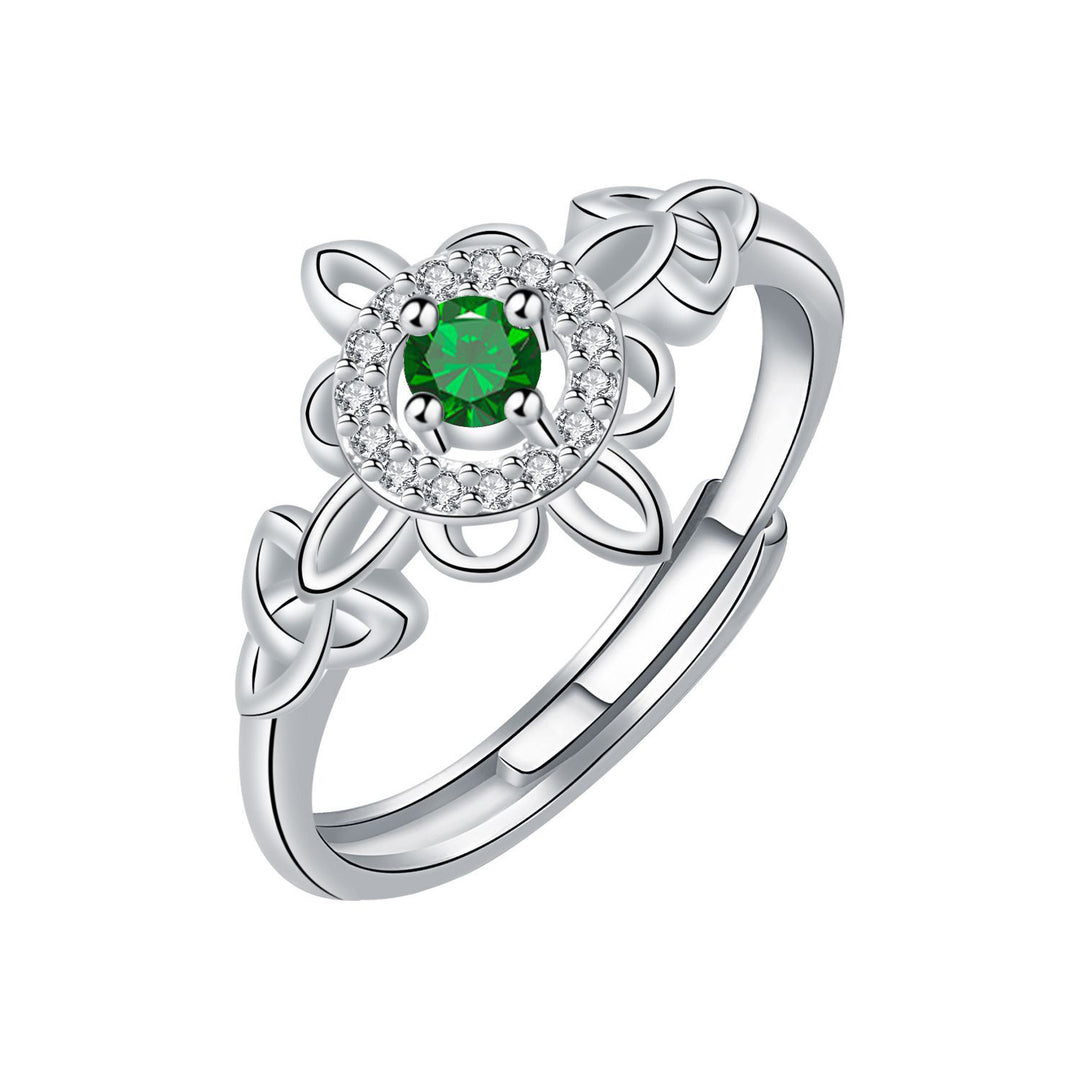Eternal Celtic Knot Birthstone Ring
