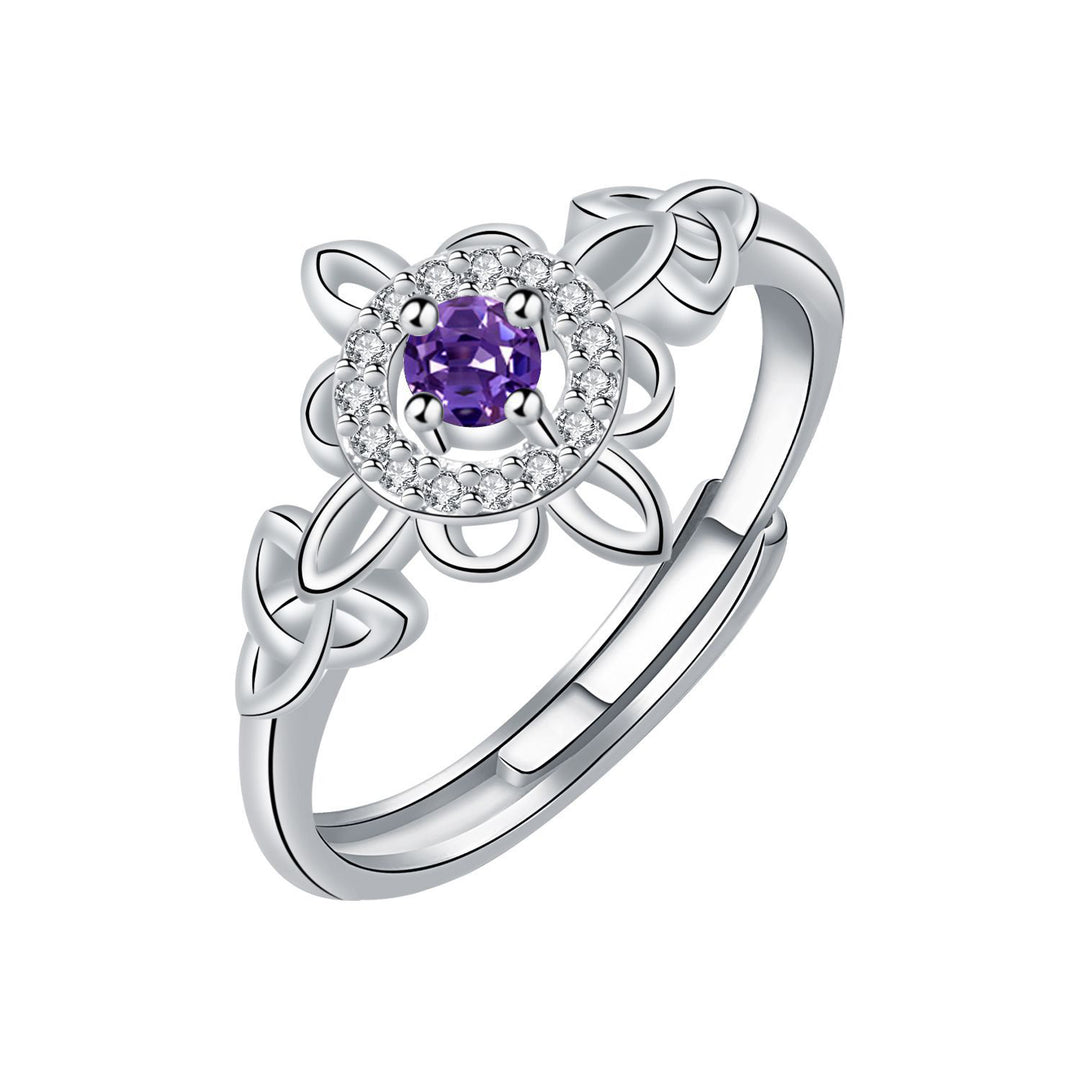 Eternal Celtic Knot Birthstone Ring