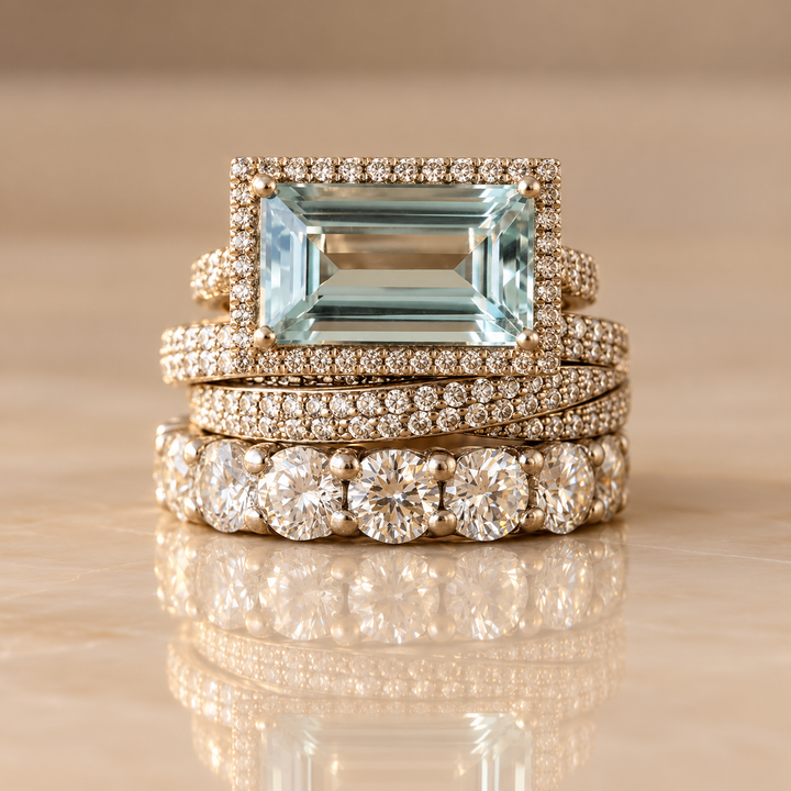 Royal Baguette Crystal Statement Ring