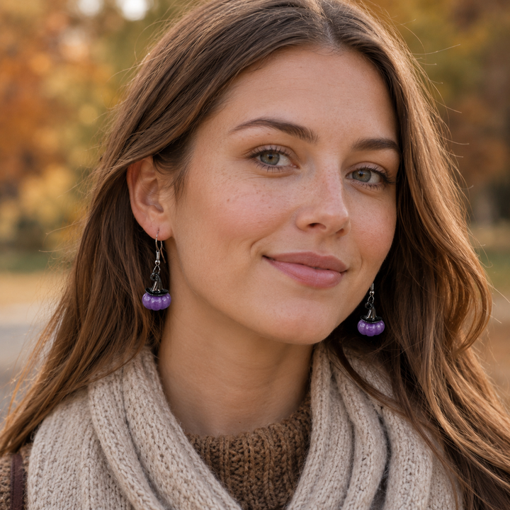 Halloween Pumpkin Drop Earrings
