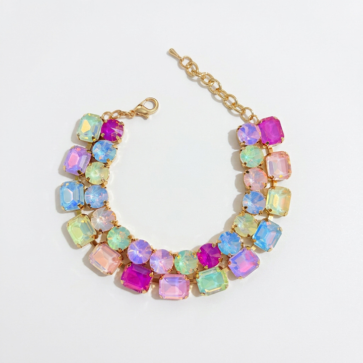Vibrant Layered Gem Necklace