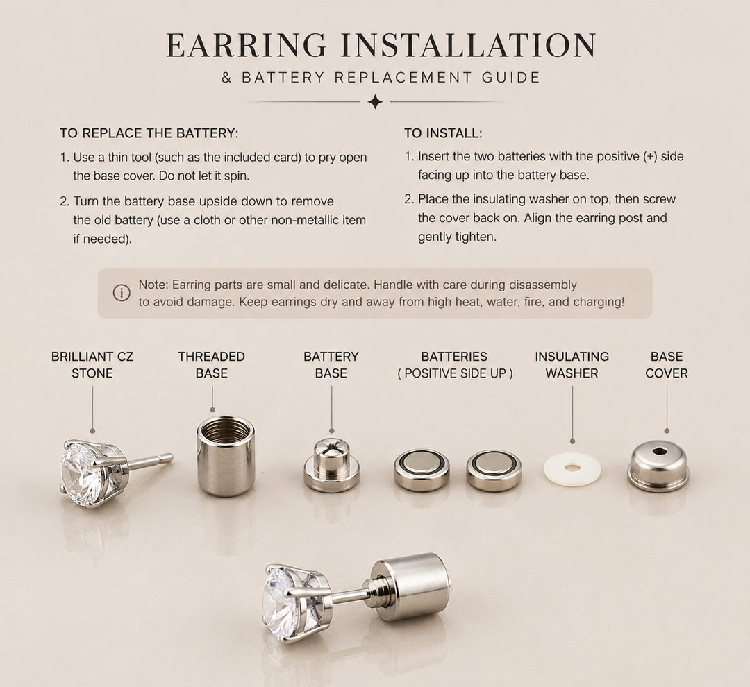 LED Light-Up Stud Earrings