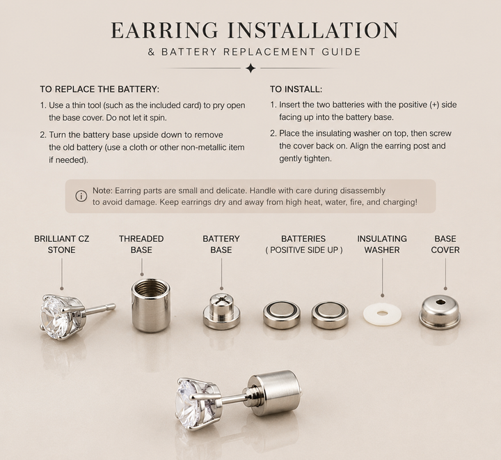 LED Light-Up Stud Earrings
