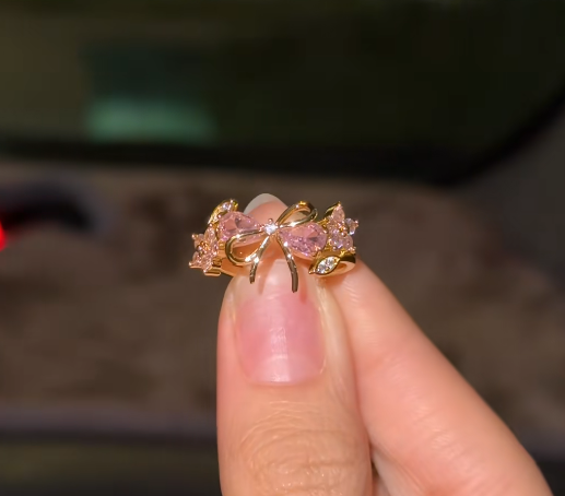 Bow Crystal Ring