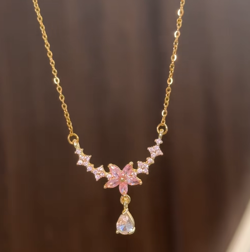 Star Flower Crystal Necklace