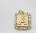 Gold Paperclip Initial Necklace