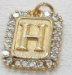 Gold Paperclip Initial Necklace