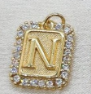 Gold Paperclip Initial Necklace