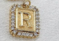 Gold Paperclip Initial Necklace