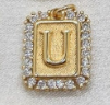 Gold Paperclip Initial Necklace