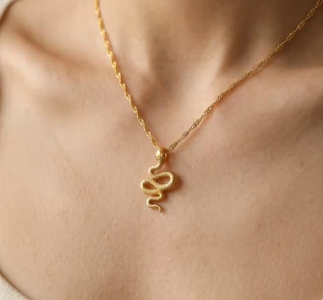 Serpent Snake Pendant Necklace