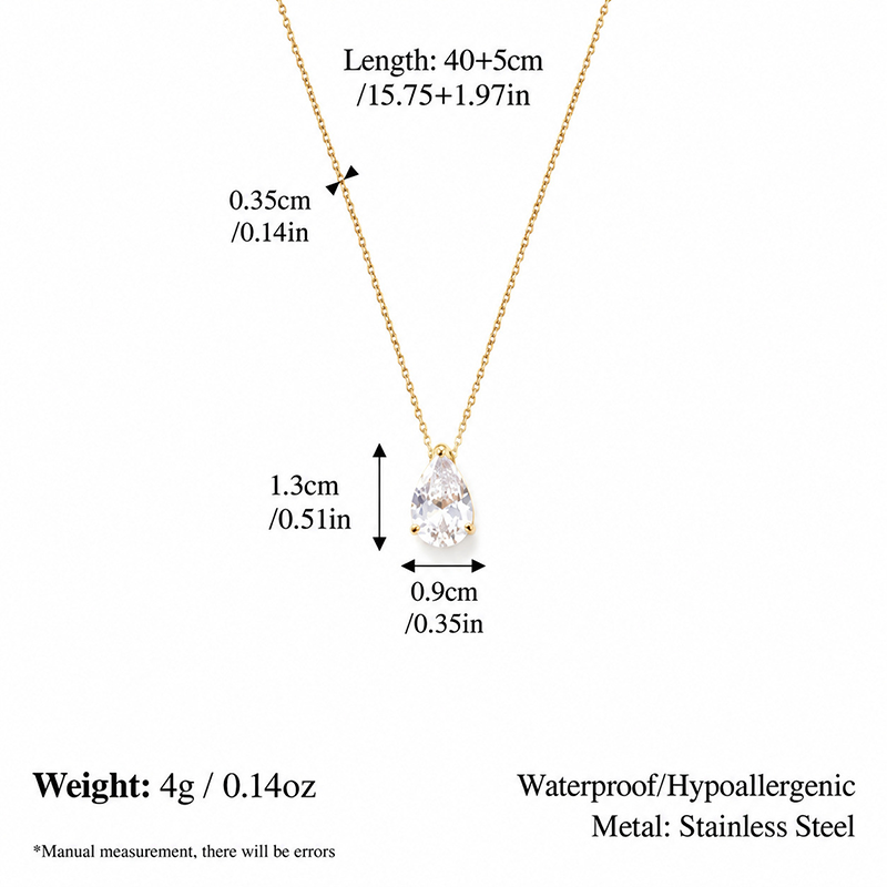 Birthstone Teardrop Necklace