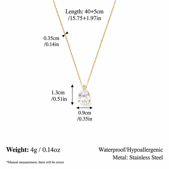 Birthstone Teardrop Necklace