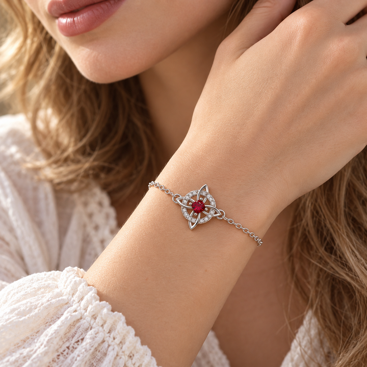 Celtic Knot Birthstone Bracelet