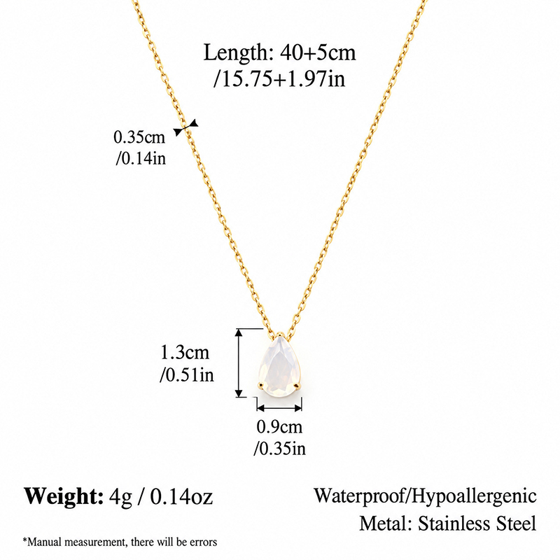 Birthstone Teardrop Necklace